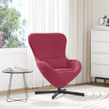 vidaXL Fotel jajo Czerwone wino 63 x 73 x 90 cm Aksamit
