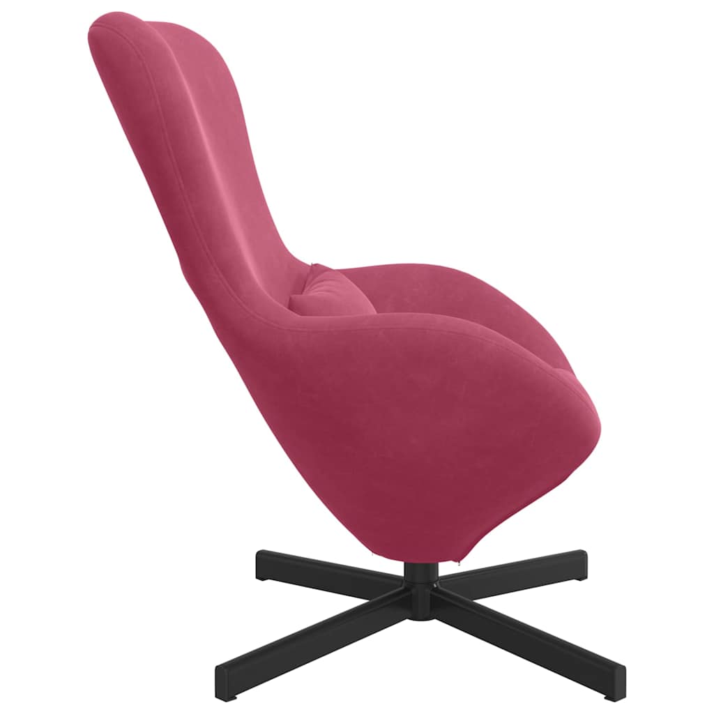 vidaXL Fotel jajo Czerwone wino 63 x 73 x 90 cm Aksamit