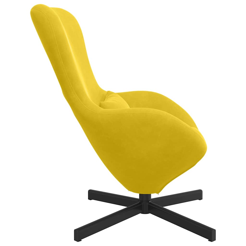 vidaXL Fotel jajo Żółty 63 x 73 x 90 cm Aksamit