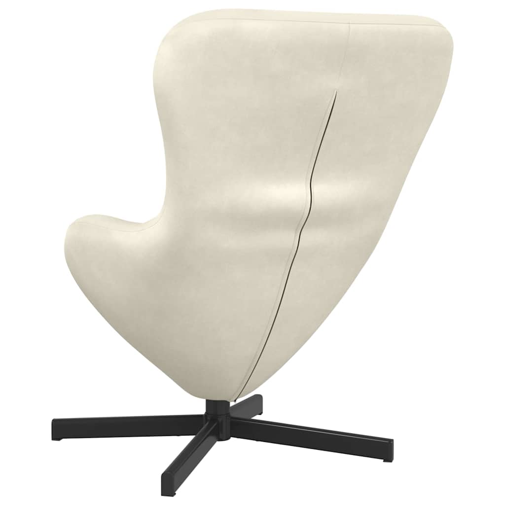 vidaXL Fotel jajo Kremowy 63 x 73 x 90 cm Aksamit