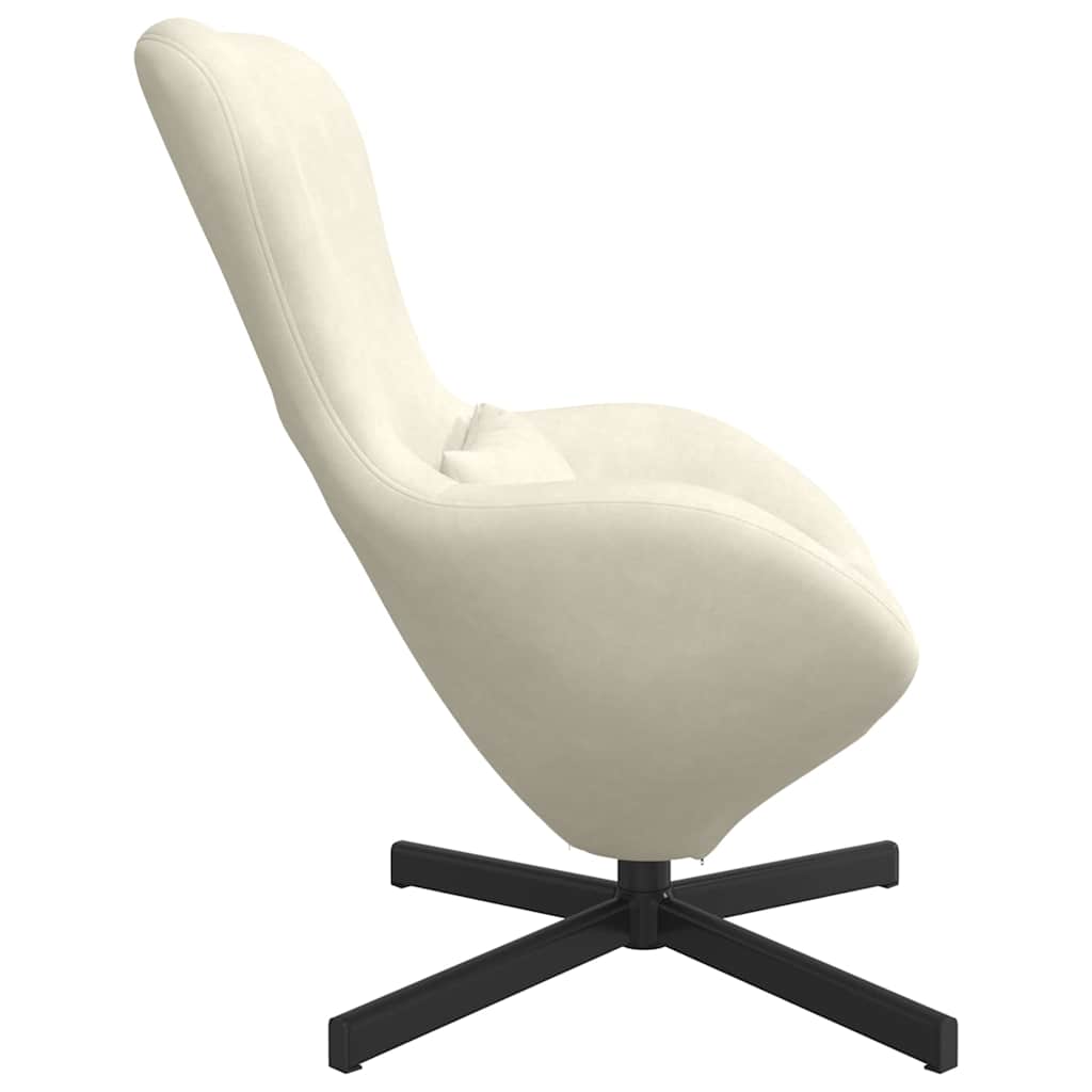 vidaXL Fotel jajo Kremowy 63 x 73 x 90 cm Aksamit