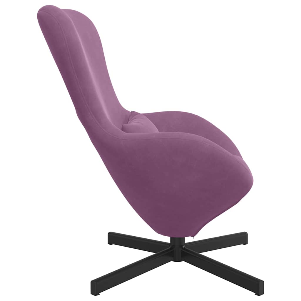 vidaXL Fotel jajo Fioletowy 63 x 73 x 90 cm Aksamit
