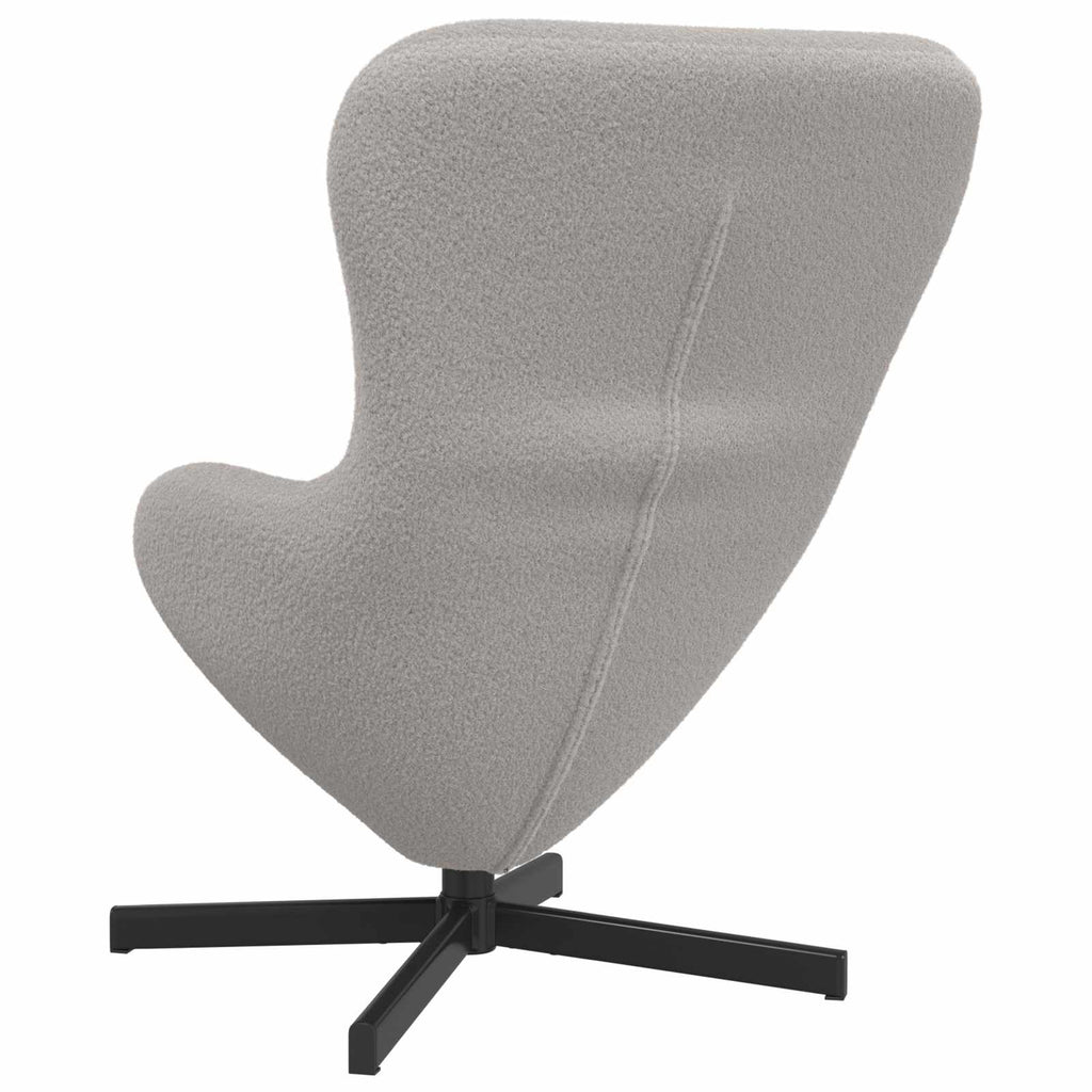 vidaXL Fotel jajo Jasnoszary 63 x 73 x 90 cm tkanina