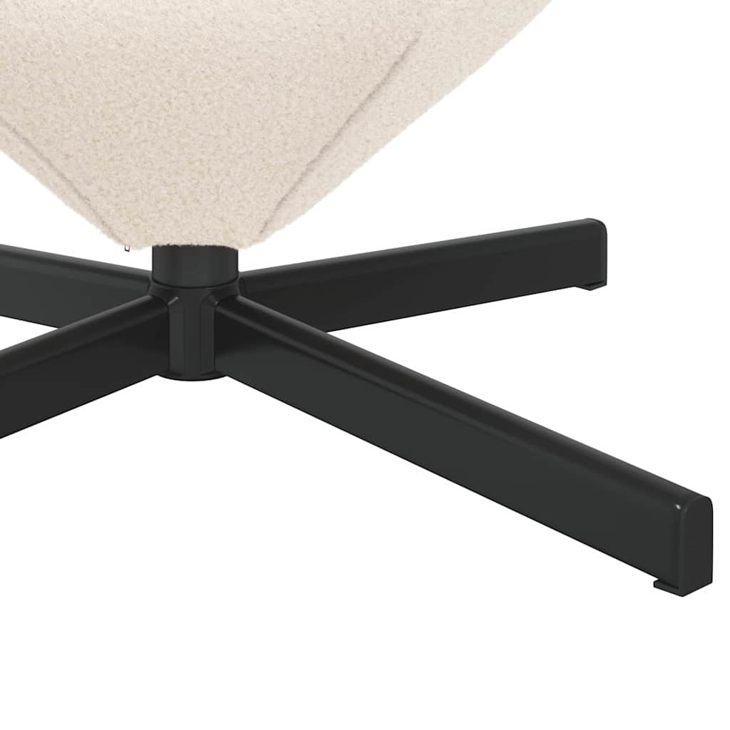 vidaXL Fotel jajo Kremowy 63 x 73 x 90 cm tkanina