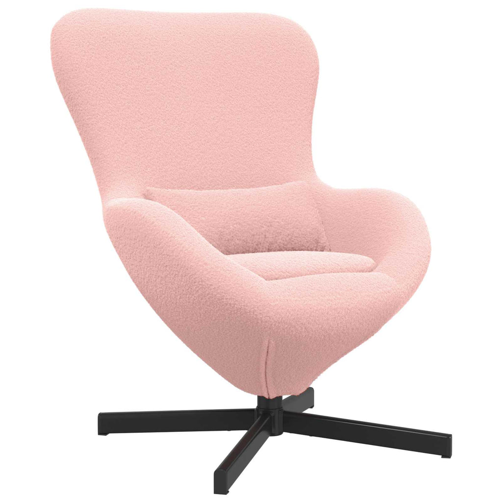 vidaXL Fotel jajo Różowy 63 x 73 x 90 cm tkanina