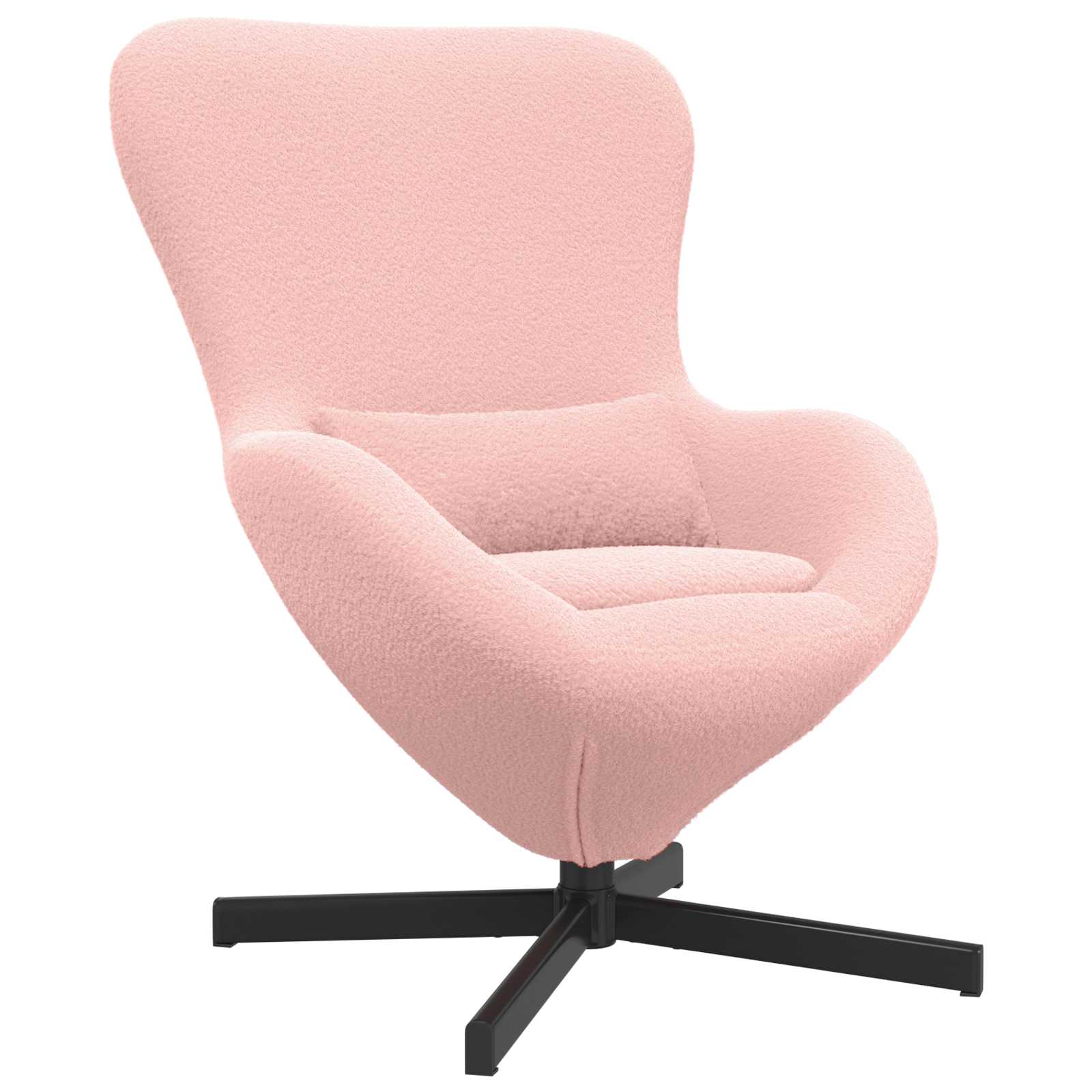 vidaXL Fotel jajo Różowy 63 x 73 x 90 cm tkanina