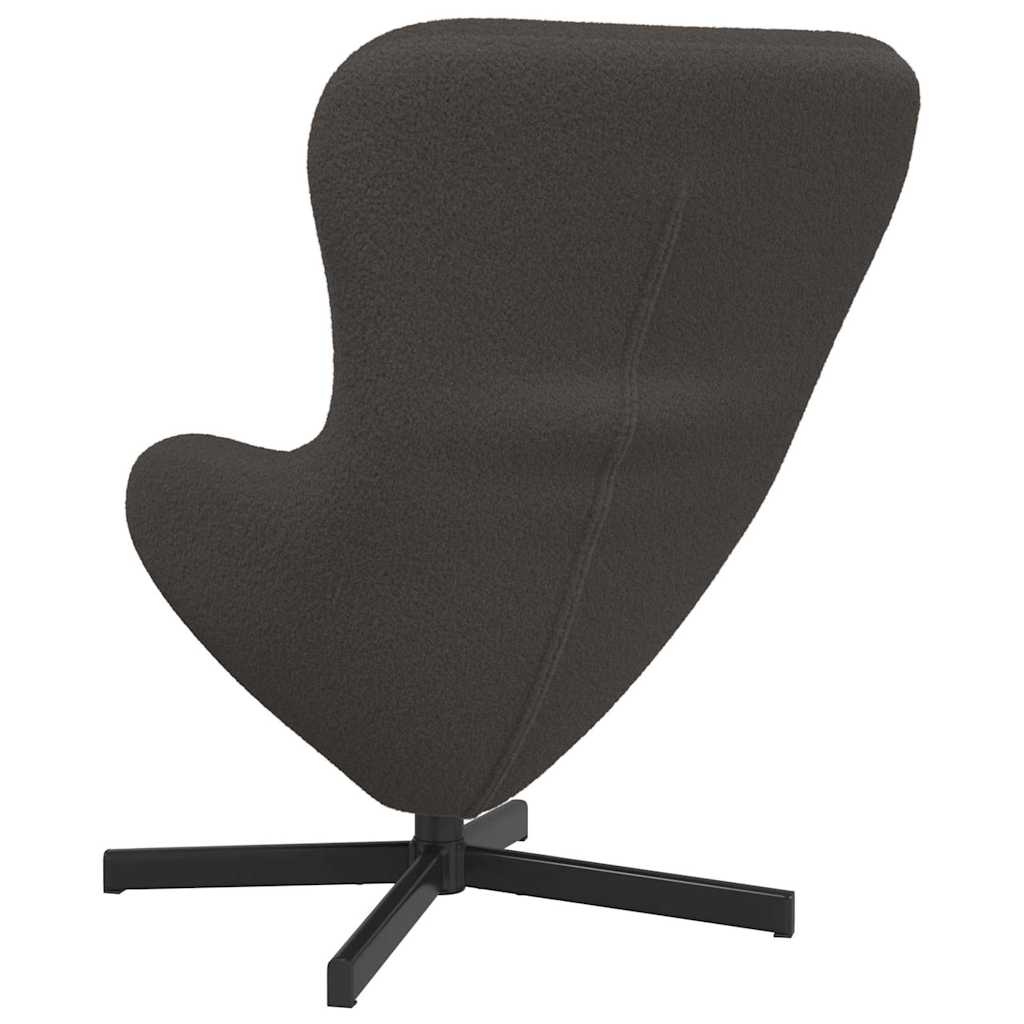vidaXL Fotel jajo Ciemnoszary 63 x 73 x 90 cm tkanina