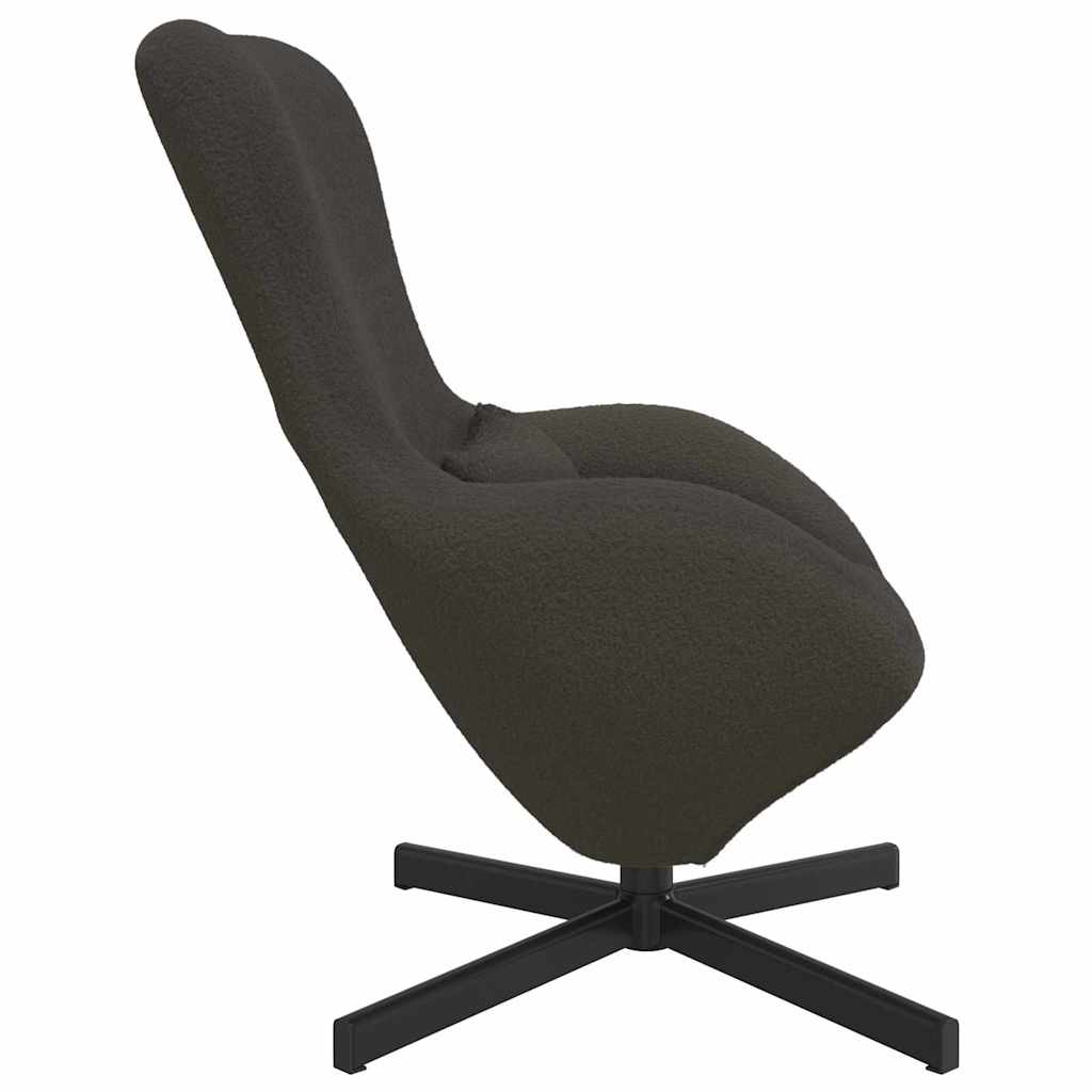 vidaXL Fotel jajo Ciemnoszary 63 x 73 x 90 cm tkanina