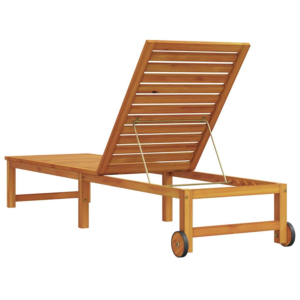 vidaXL Leżak Brązowy 202 x 53 x 89 cm Lite Drewno Akacji