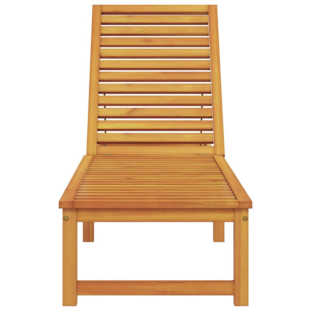 vidaXL Leżak Brązowy 202 x 53 x 89 cm Lite Drewno Akacji