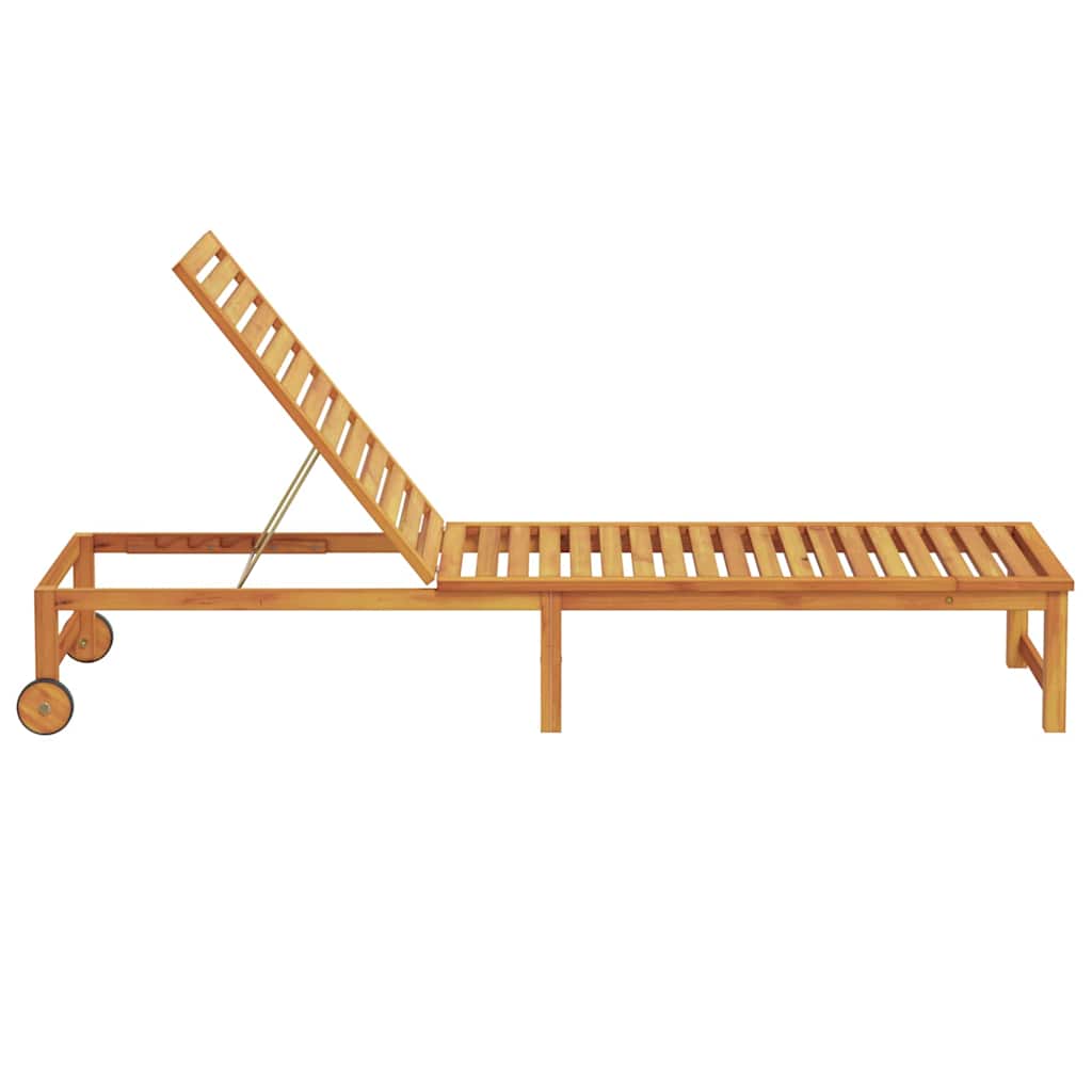 vidaXL Leżak Brązowy 202 x 53 x 89 cm Lite Drewno Akacji