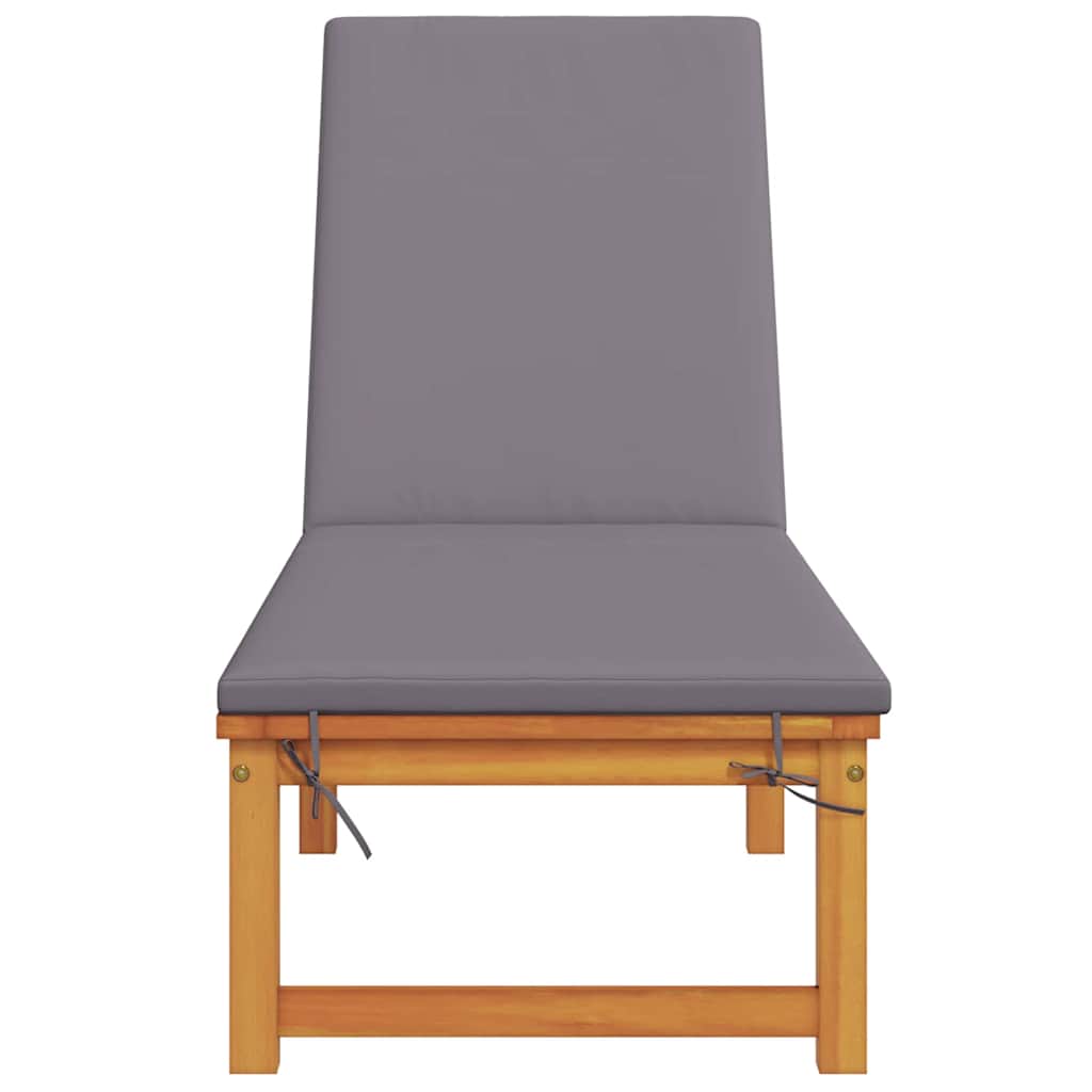 vidaXL Leżak Brązowy 202 x 53 x 89 cm Lite Drewno Akacji
