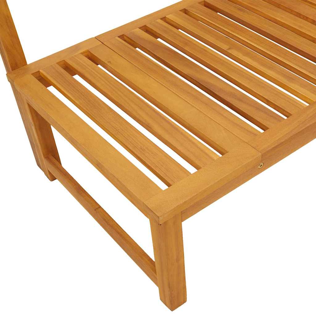 vidaXL Leżak Olej Naturalny 200 x 57 x 75cm Lite drewno akacjowe