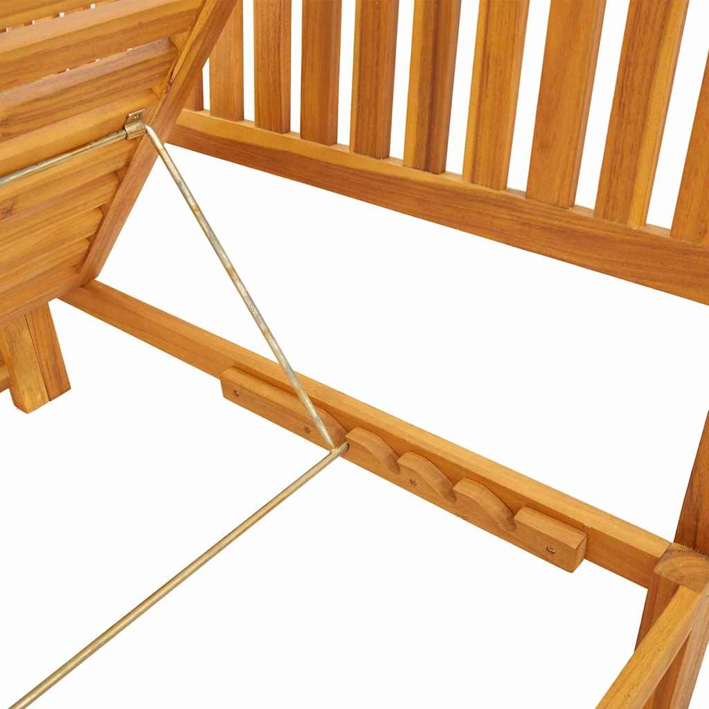 vidaXL Leżak Olej Naturalny 200 x 57 x 75cm Lite drewno akacjowe