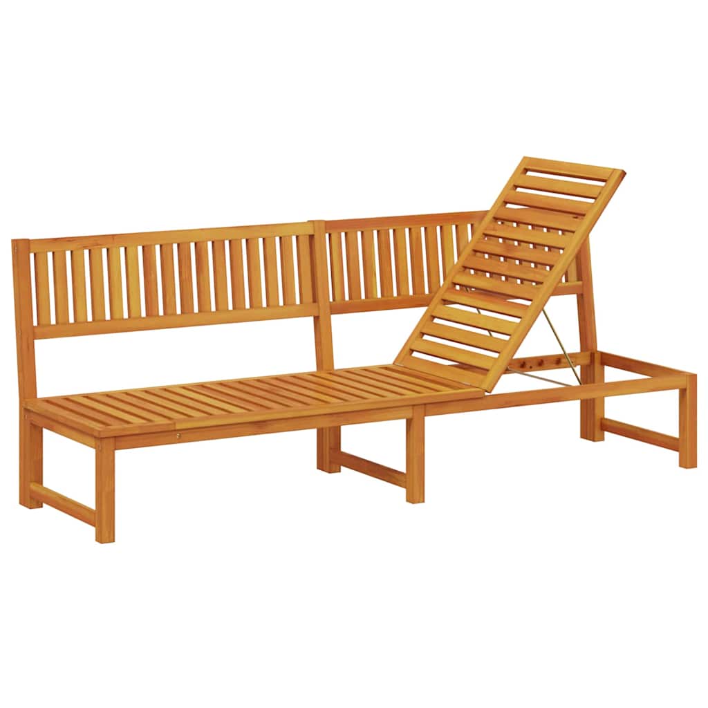 vidaXL Leżak Olej Naturalny 200 x 57 x 75cm Lite drewno akacjowe