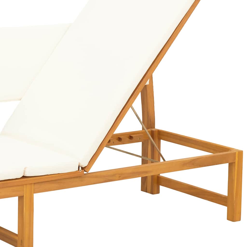 vidaXL Leżak Olej Naturalny 200 x 57 x 75cm Lite drewno akacjowe