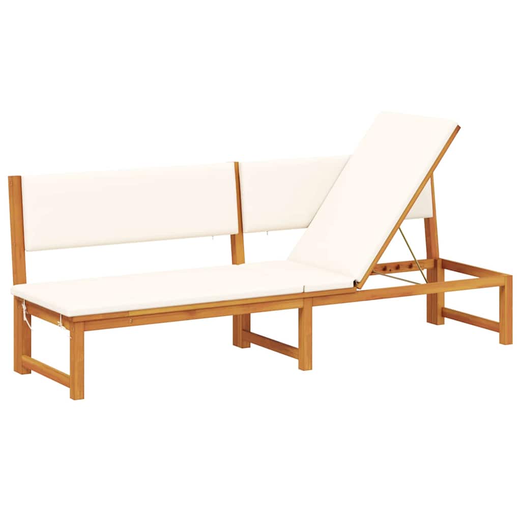 vidaXL Leżak Olej Naturalny 200 x 57 x 75cm Lite drewno akacjowe