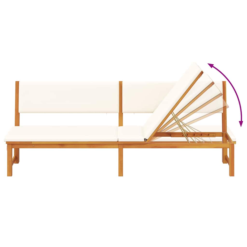vidaXL Leżak Olej Naturalny 200 x 57 x 75cm Lite drewno akacjowe