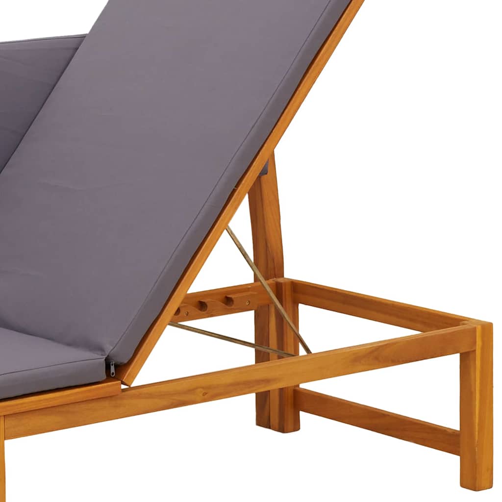 vidaXL Leżak Olej Naturalny 200 x 57 x 75cm Lite drewno akacjowe