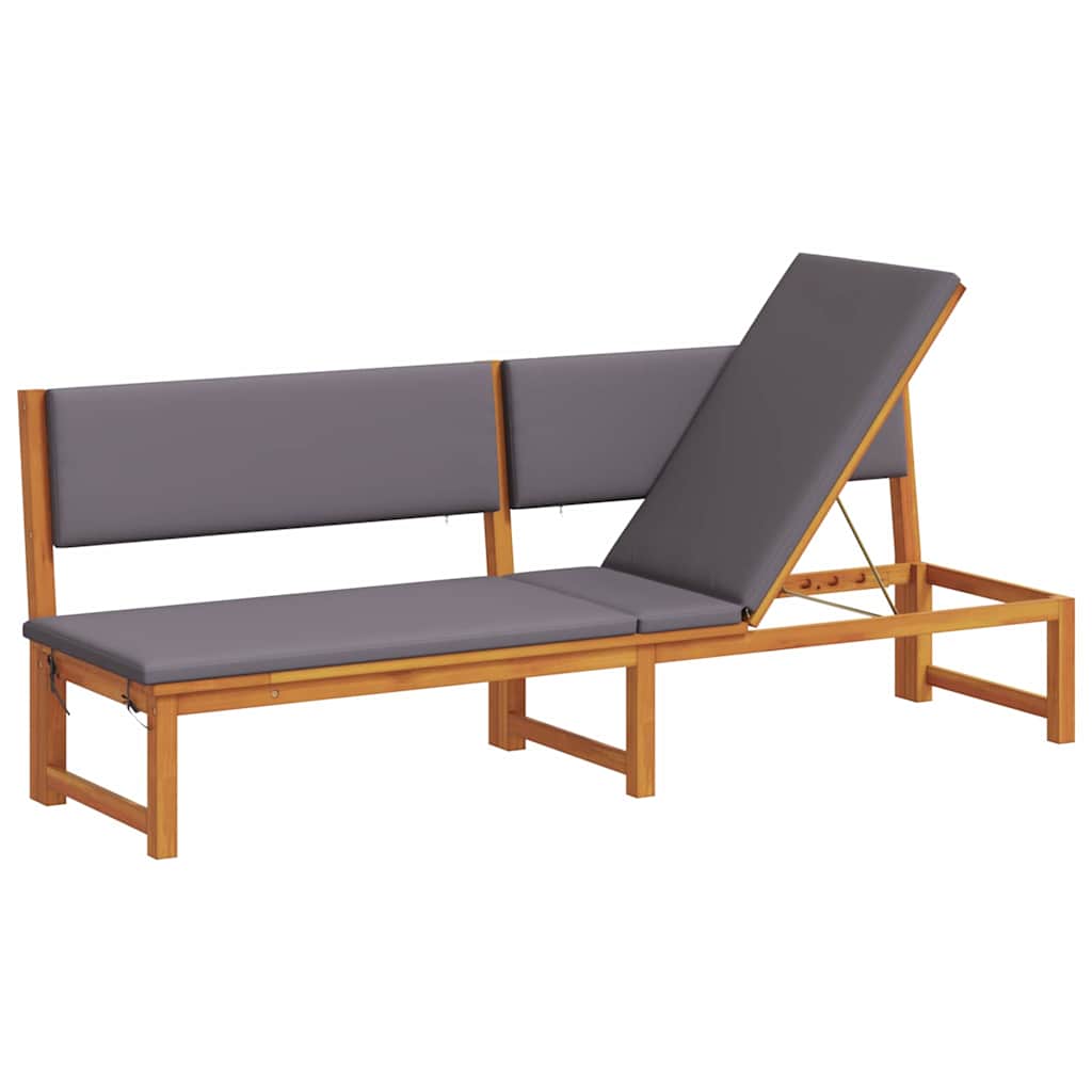 vidaXL Leżak Olej Naturalny 200 x 57 x 75cm Lite drewno akacjowe
