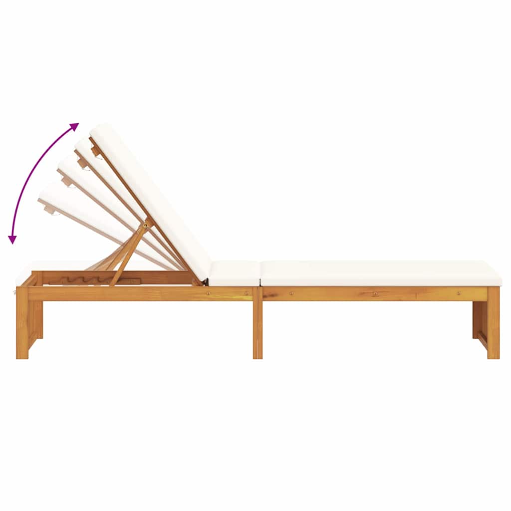 vidaXL Leżak Olej Naturalny 200 x 55 x 94 cm Lite drewno akacjowe