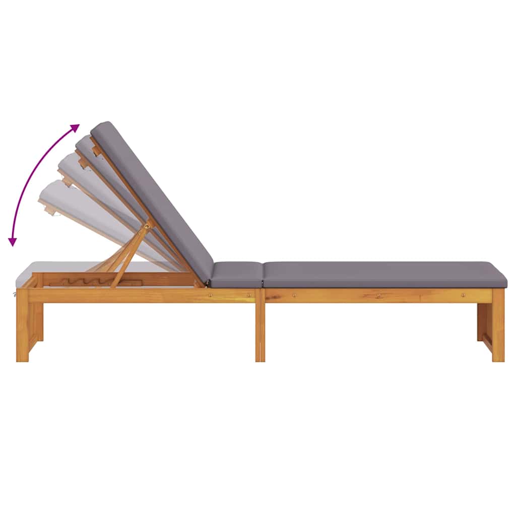 vidaXL Leżak Olej Naturalny 200 x 55 x 94 cm Lite drewno akacjowe