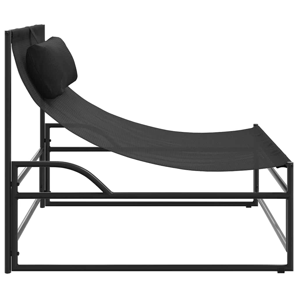 vidaXL Leżak ogrodowy antracytowy 87x74x73 cm stal i tkanina
