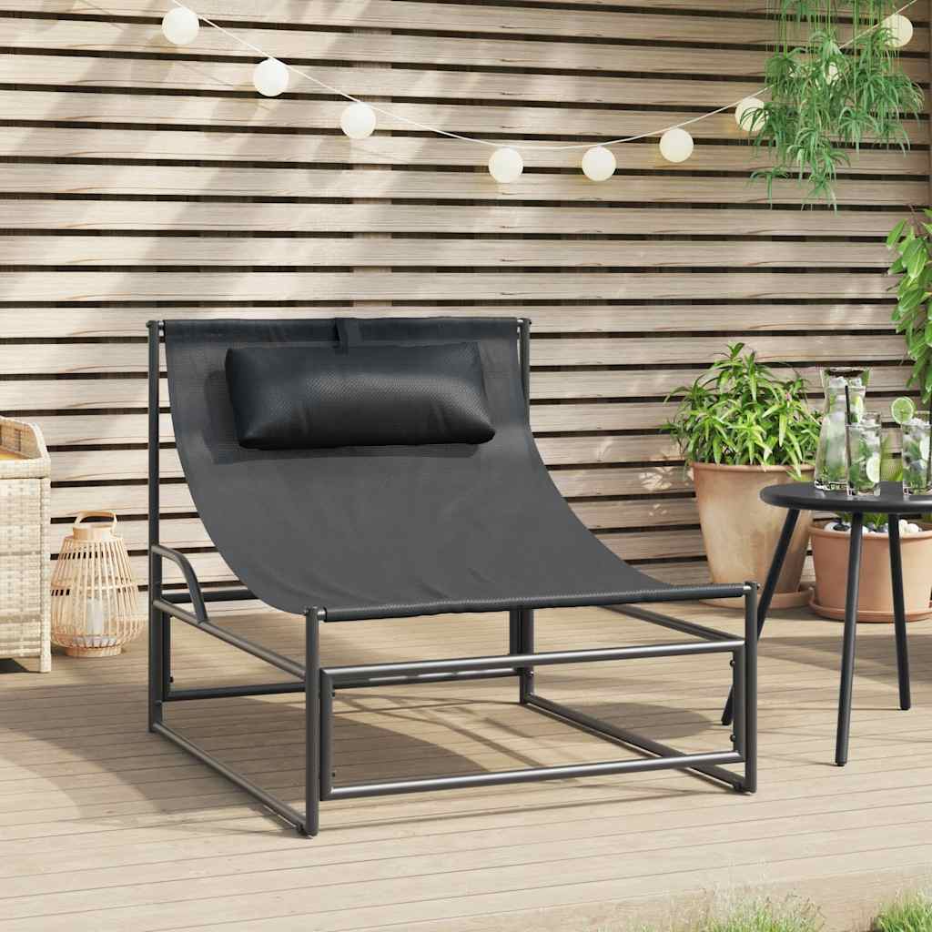 vidaXL Leżak ogrodowy antracytowy 87x74x73 cm stal i tkanina