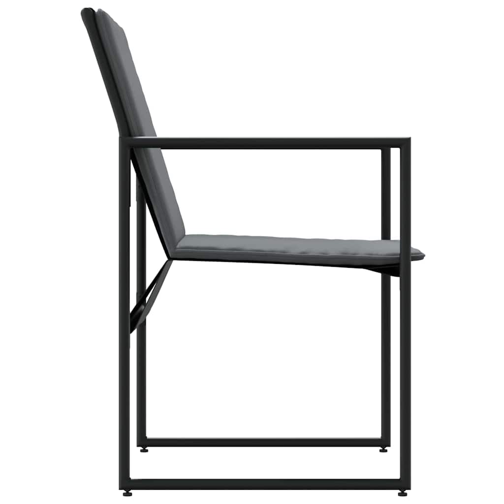 vidaXL Krzesło z poduszką 4 pcs Czarny i antracyt Textilene