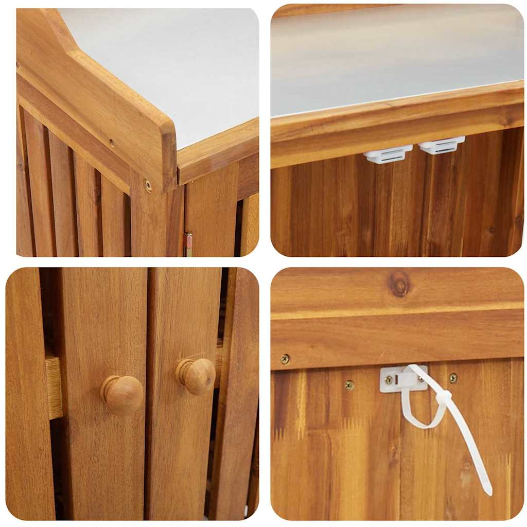 vidaXL Szafka ogrodowa Naturalny 93 x 41,5 x 98 cm Lite Drewno Akacji