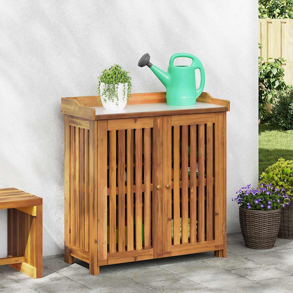 vidaXL Szafka ogrodowa Naturalny 93 x 41,5 x 98 cm Lite Drewno Akacji