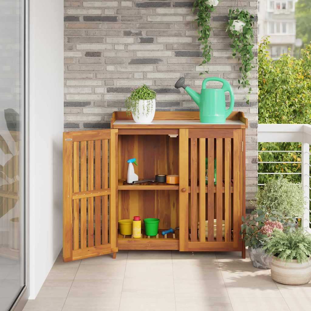 vidaXL Szafka ogrodowa Naturalny 93 x 41,5 x 98 cm Lite Drewno Akacji
