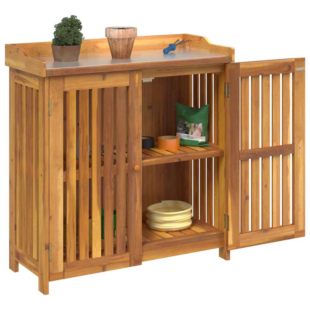 vidaXL Szafka ogrodowa Naturalny 93 x 41,5 x 98 cm Lite Drewno Akacji
