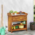 vidaXL Szafka ogrodowa Naturalny 78 x 36,5 x 78cm Lite Drewno Akacji