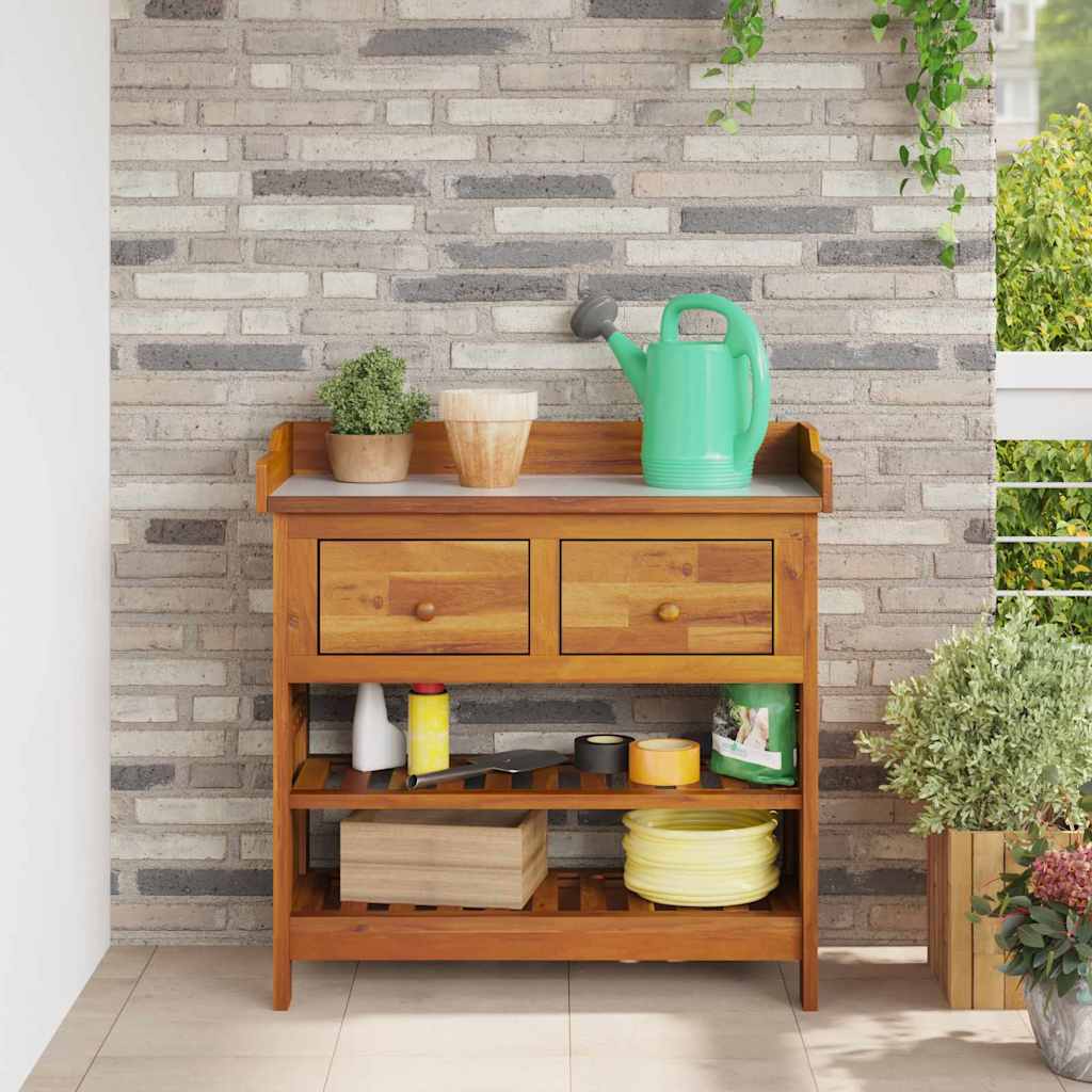 vidaXL Szafka ogrodowa Naturalny 78 x 36,5 x 78cm Lite Drewno Akacji