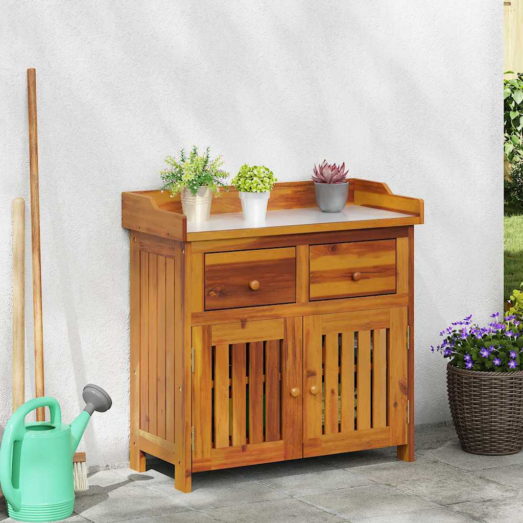 vidaXL Szafka ogrodowa Naturalny 78 x 36,5 x 78cm Lite Drewno Akacji