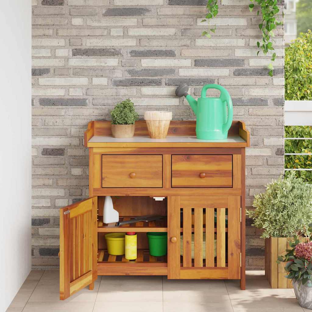 vidaXL Szafka ogrodowa Naturalny 78 x 36,5 x 78cm Lite Drewno Akacji