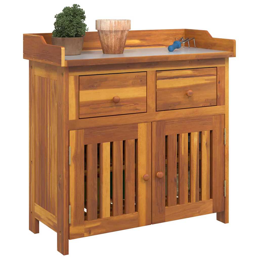 vidaXL Szafka ogrodowa Naturalny 78 x 36,5 x 78cm Lite Drewno Akacji