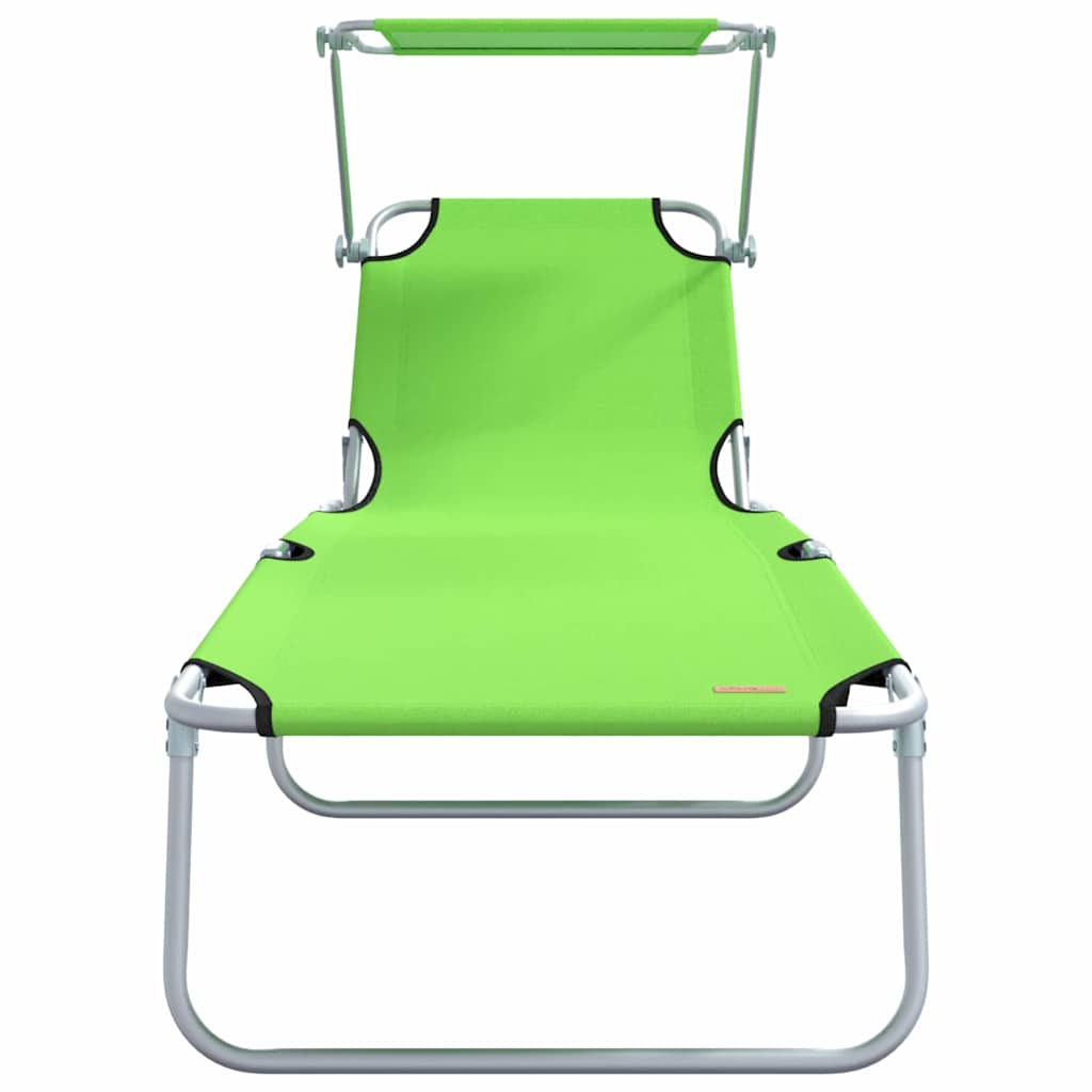 vidaXL Leżak 2 pcs Zielony 58 x 188 x 77cm Poliester