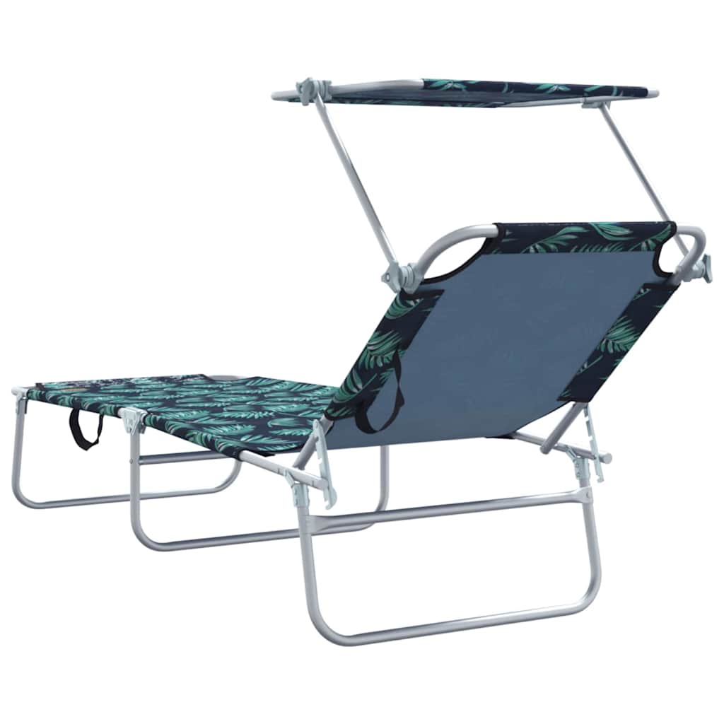 vidaXL Leżak 2 pcs Zielony 58 x 188 x 77cm Poliester