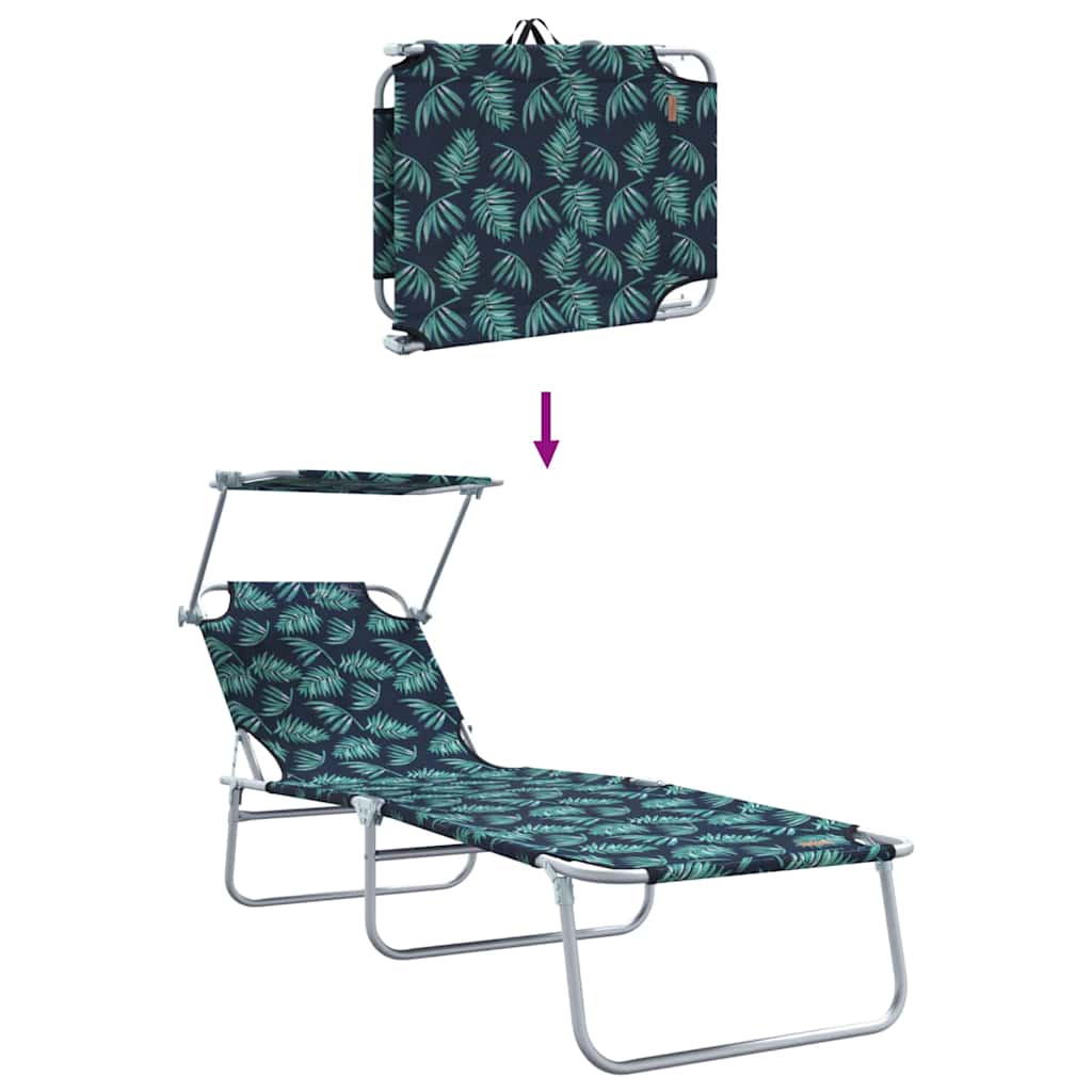 vidaXL Leżak 2 pcs Zielony 58 x 188 x 77cm Poliester