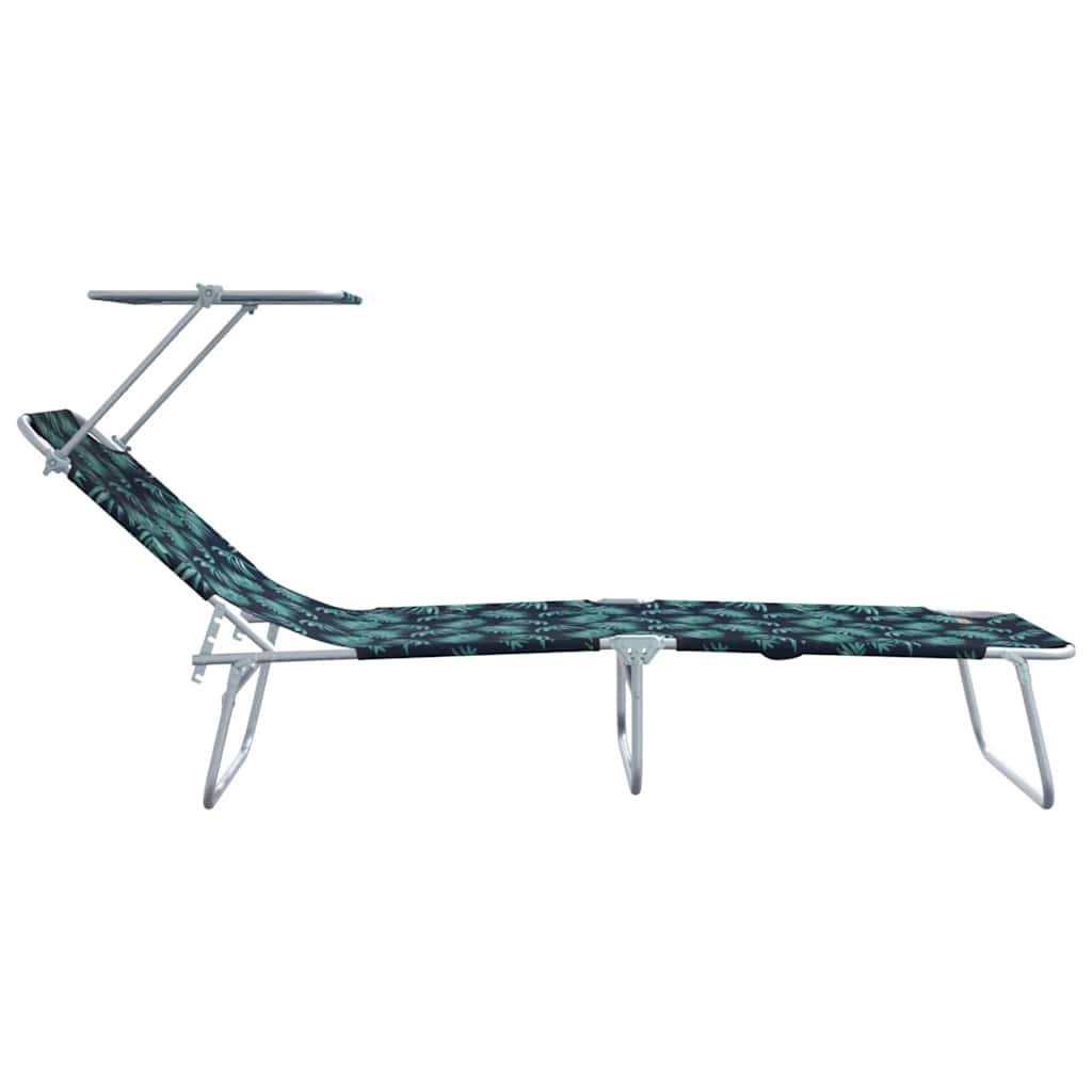 vidaXL Leżak 2 pcs Zielony 58 x 188 x 77cm Poliester