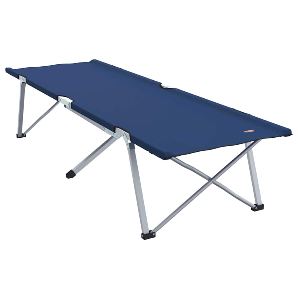 vidaXL Składane Łóżko Kempingowe Niebieski 194 x 62,5 x 42,5 cm