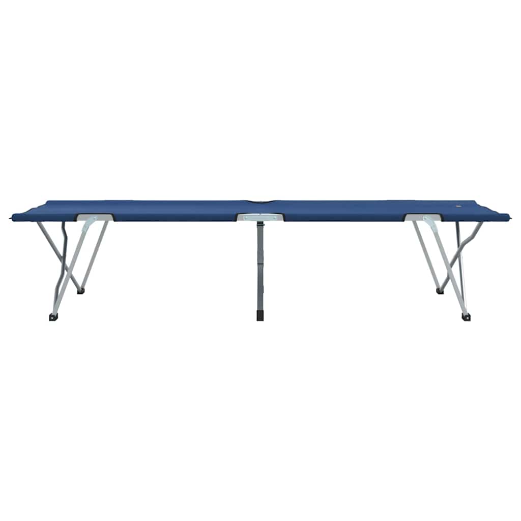 vidaXL Składane Łóżko Kempingowe Niebieski 194 x 62,5 x 42,5 cm