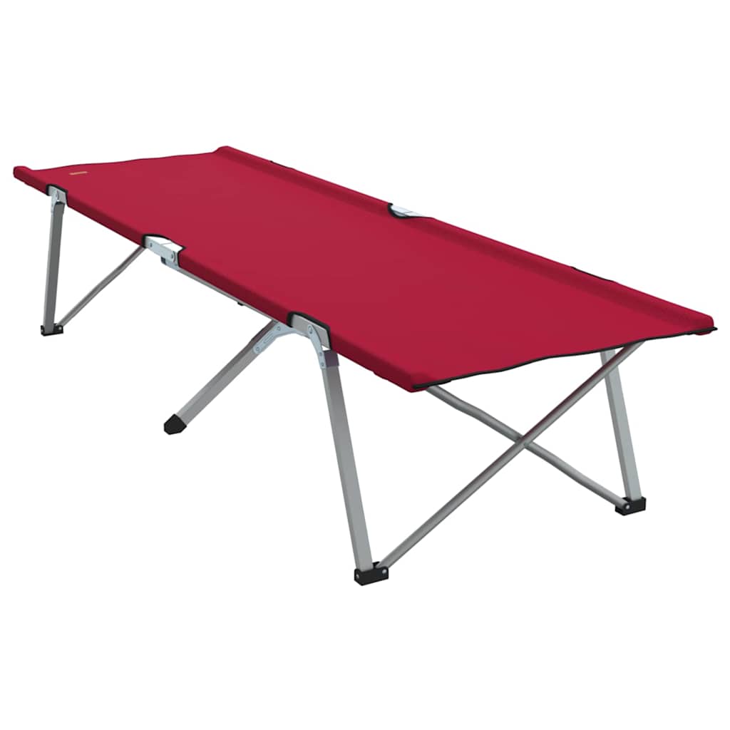 vidaXL Składane Łóżko Kempingowe Czerwony 194 x 62,5 x 42,5 cm