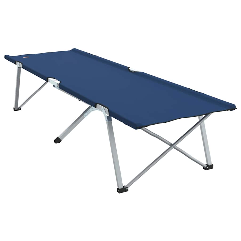 vidaXL Składane Łóżko Kempingowe 2 pcs Niebieski 194 x 62,5 x 42,5 cm