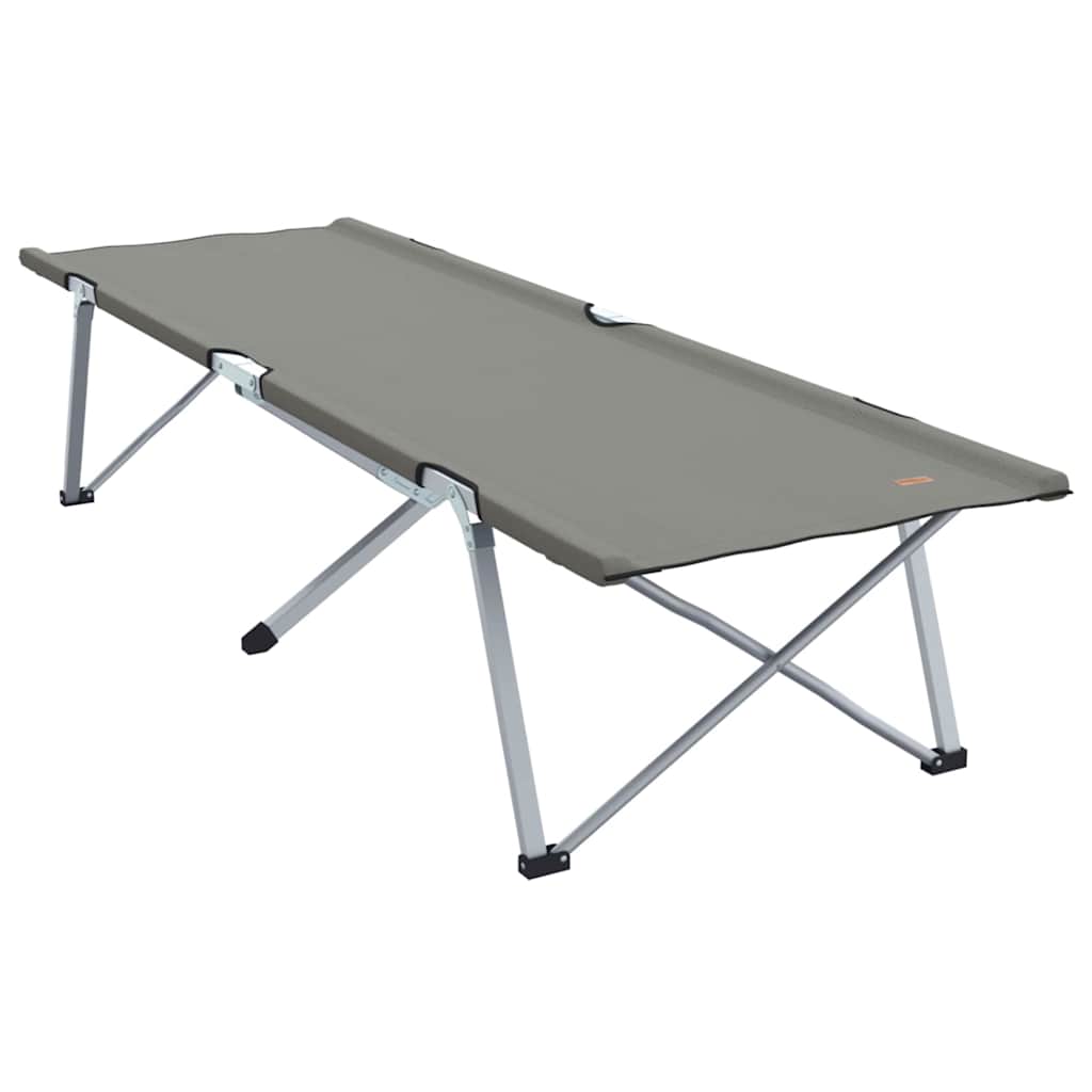 vidaXL Składane Łóżko Kempingowe 2 pcs Szary 194 x 62,5 x 42,5 cm