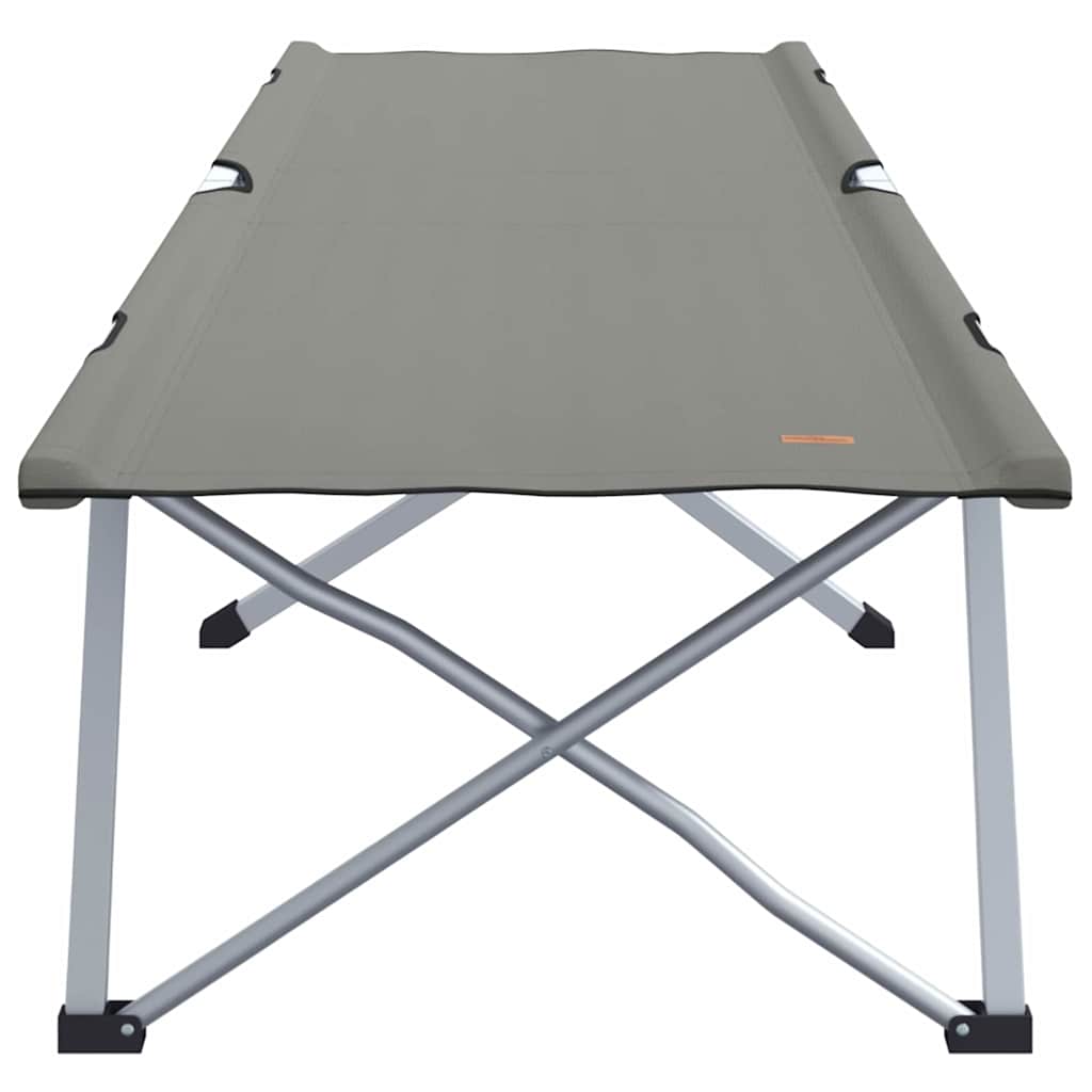 vidaXL Składane Łóżko Kempingowe 2 pcs Szary 194 x 62,5 x 42,5 cm