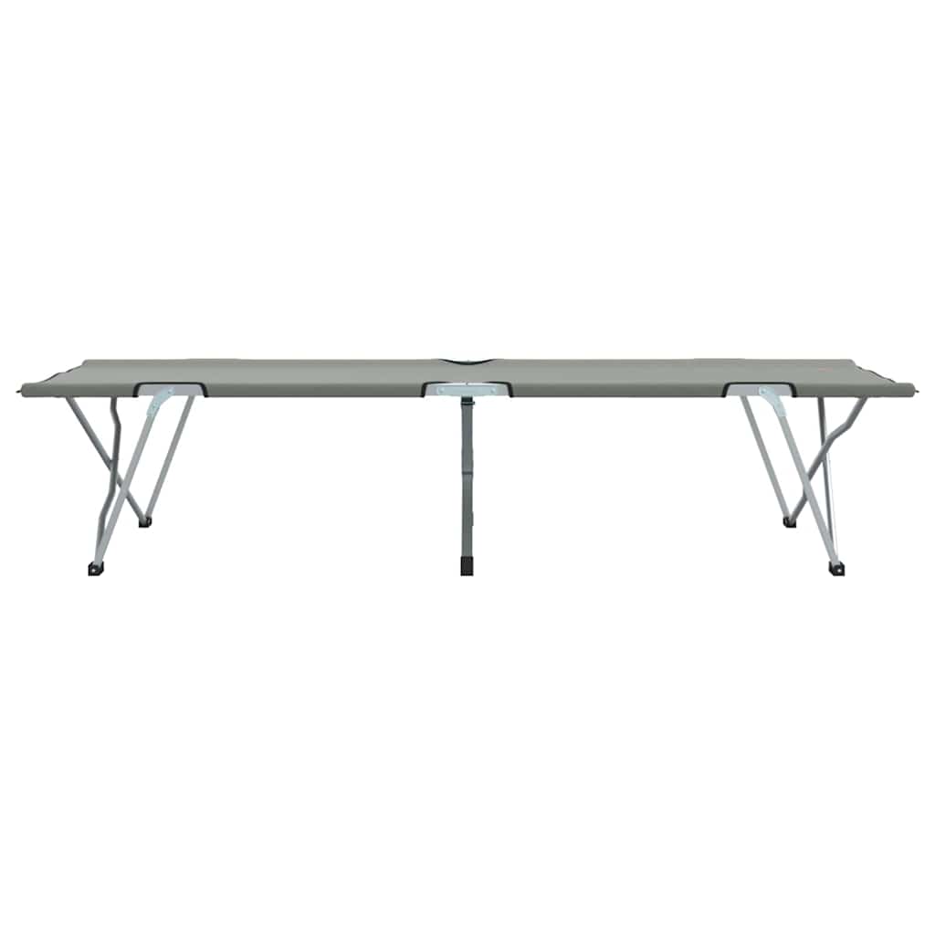 vidaXL Składane Łóżko Kempingowe 2 pcs Szary 194 x 62,5 x 42,5 cm