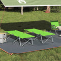 vidaXL Składane Łóżko Kempingowe 2 pcs Zielony 194 x 62,5 x 42,5 cm